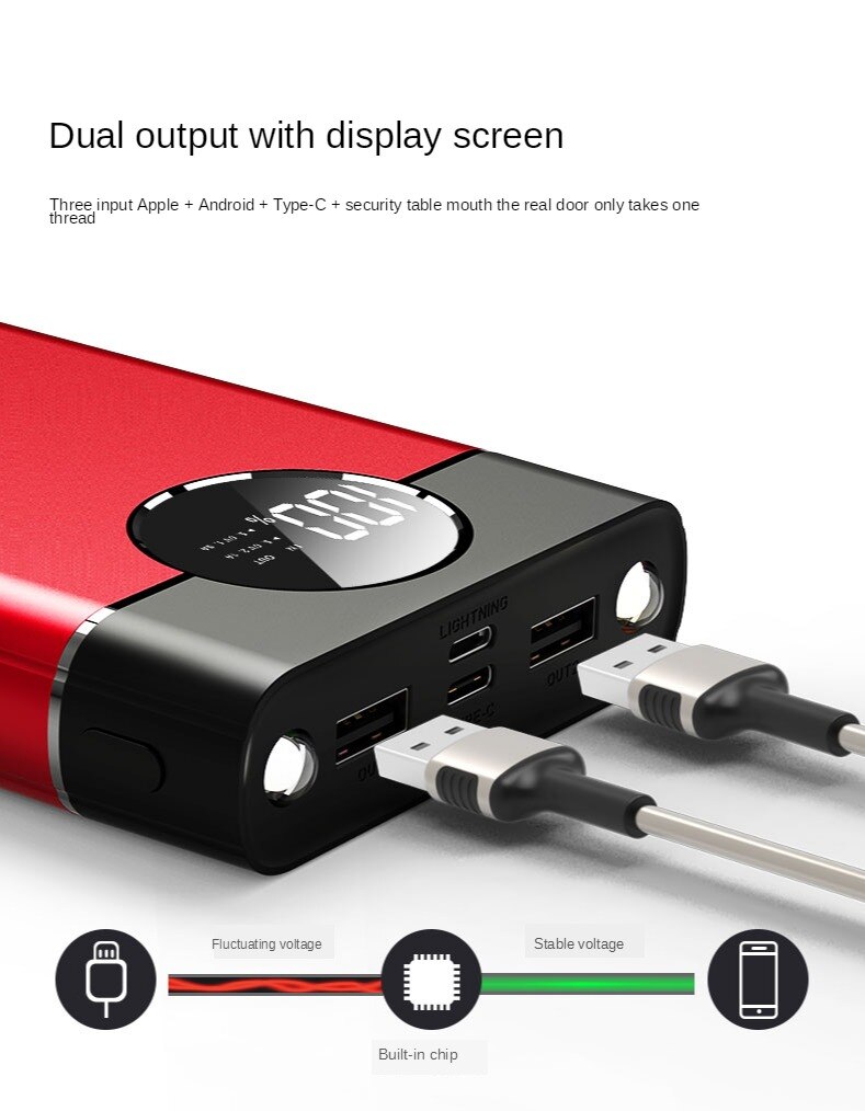 80000Mah Power Bank Grote Capaciteit Draagbare Snel Opladen Voor Iphone Samsung Xiaomi 2 Usb Externe Batterij Poverbank