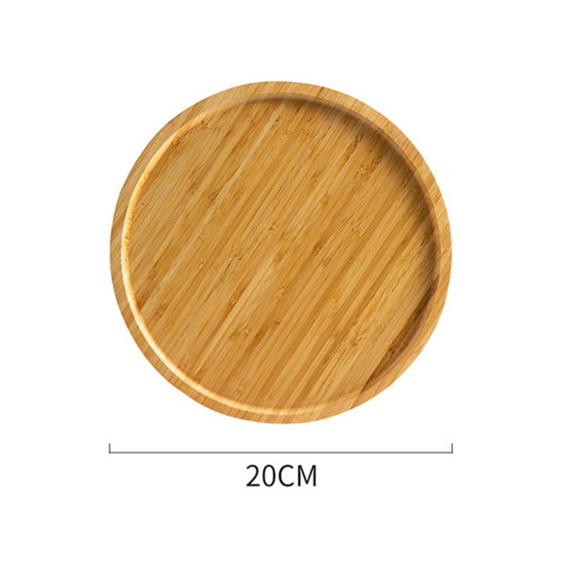 Bamboe Ronde Opbergbak Gebak Servies Eco Vriendelijk Houten Palletbord Keukengereedschap Theeblad Huisdecoratie 2024: Zilver