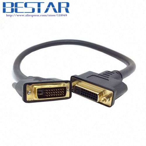 DVI -D DVI D Dual Link Male Digital 24+1 to DVI 24+1 Female VIDEO Extension Cable 50cm for Monitor Projector