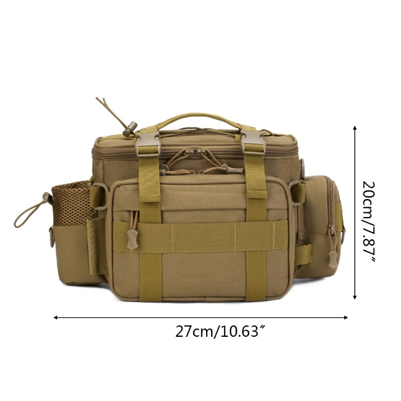 Multifunctional Waterproof Fishing Bag Single Shoulder Lure Backpack Reel Bag Straps Fish Tackle Bag