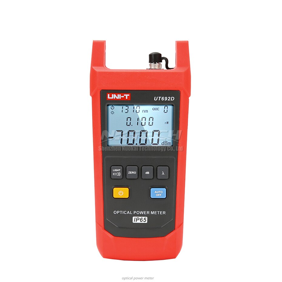 UNI-T UT692D Optical Power Meter Measurement Range -70 to 10dBm 800-1700nm InGaAs Backlight Tool IP65 Tester