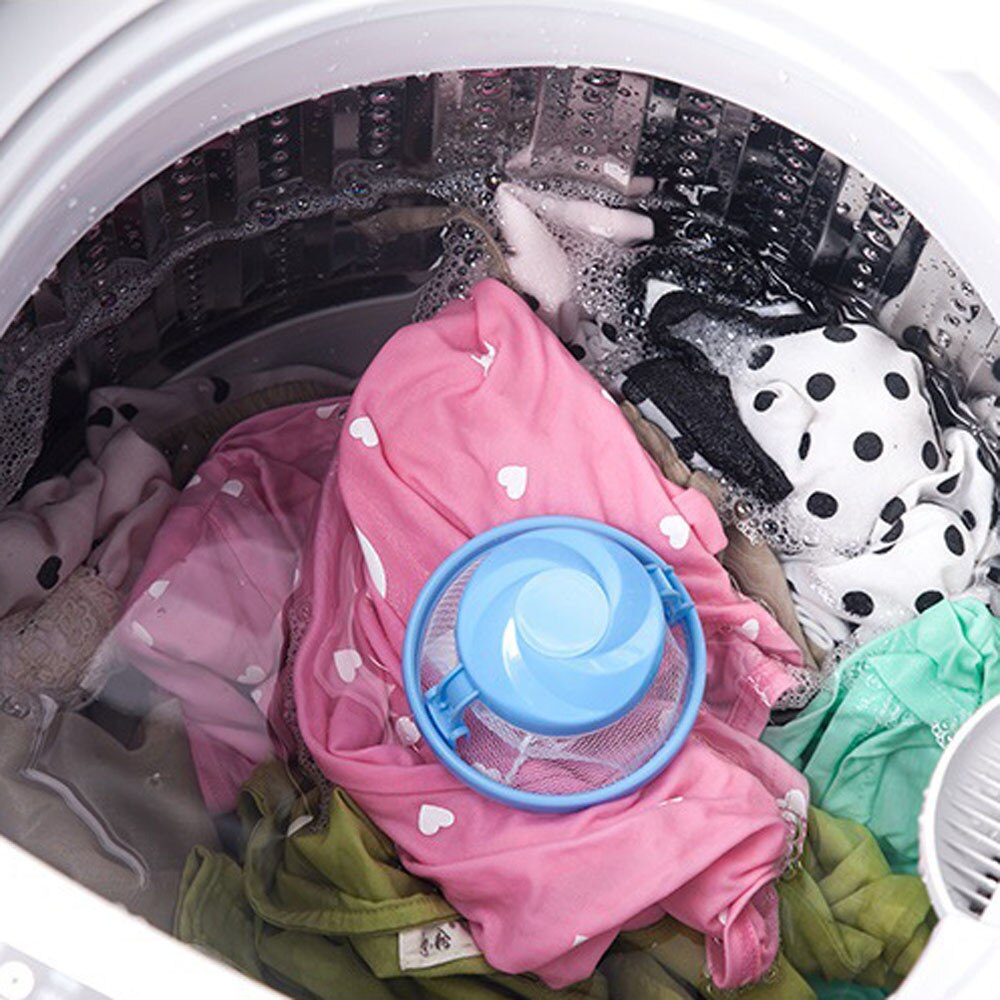 Flydende fnug-hårfanger til hjemmet mesh-pose vaskemaskine vasketøjsfilterpose banheiro badeværelse flydende kæledyrspelsfanger#