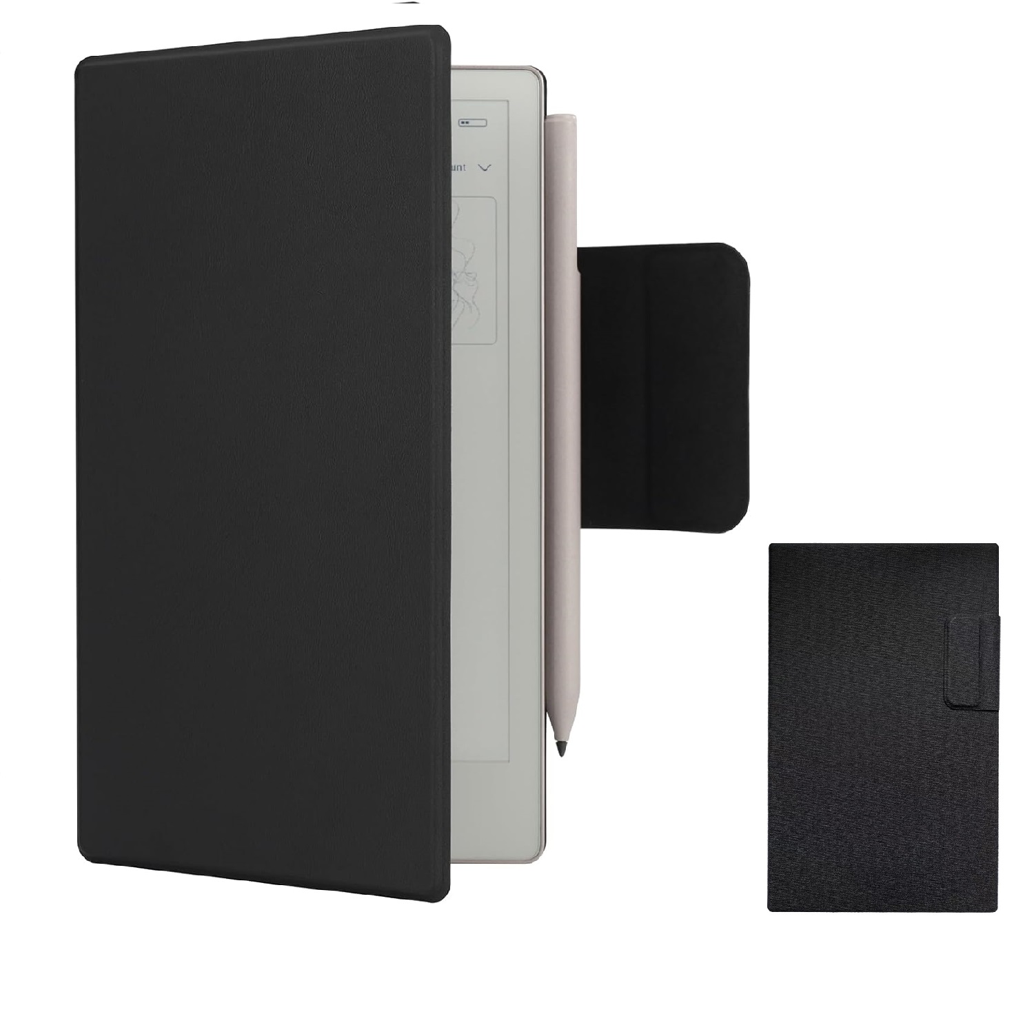 Etui til remarkable paper pro move 7.3 " magnetisk fastgørelse slim book folio beskyttelsesomslag med penlås automatisk dvale/vågn
