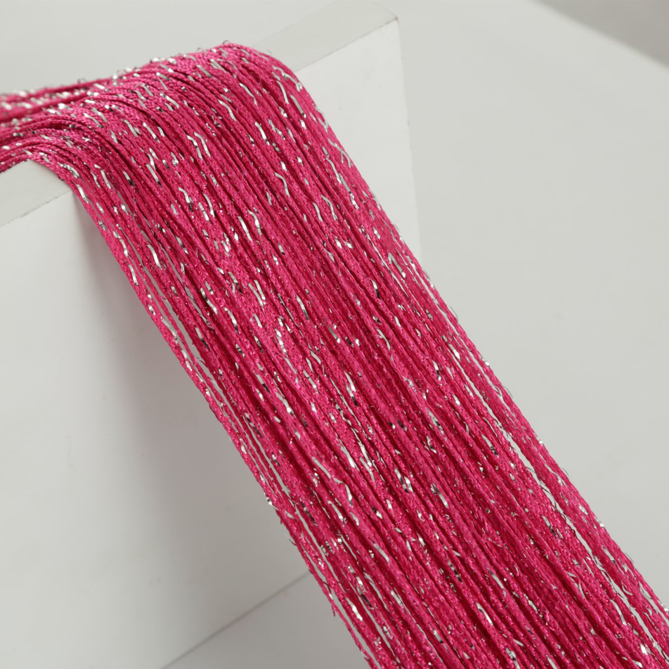 1 peça 100x200cm corda de glitter decorativa porta cortina contas divisória sala borla tecido poliéster painel janela 1x2m: Transparente