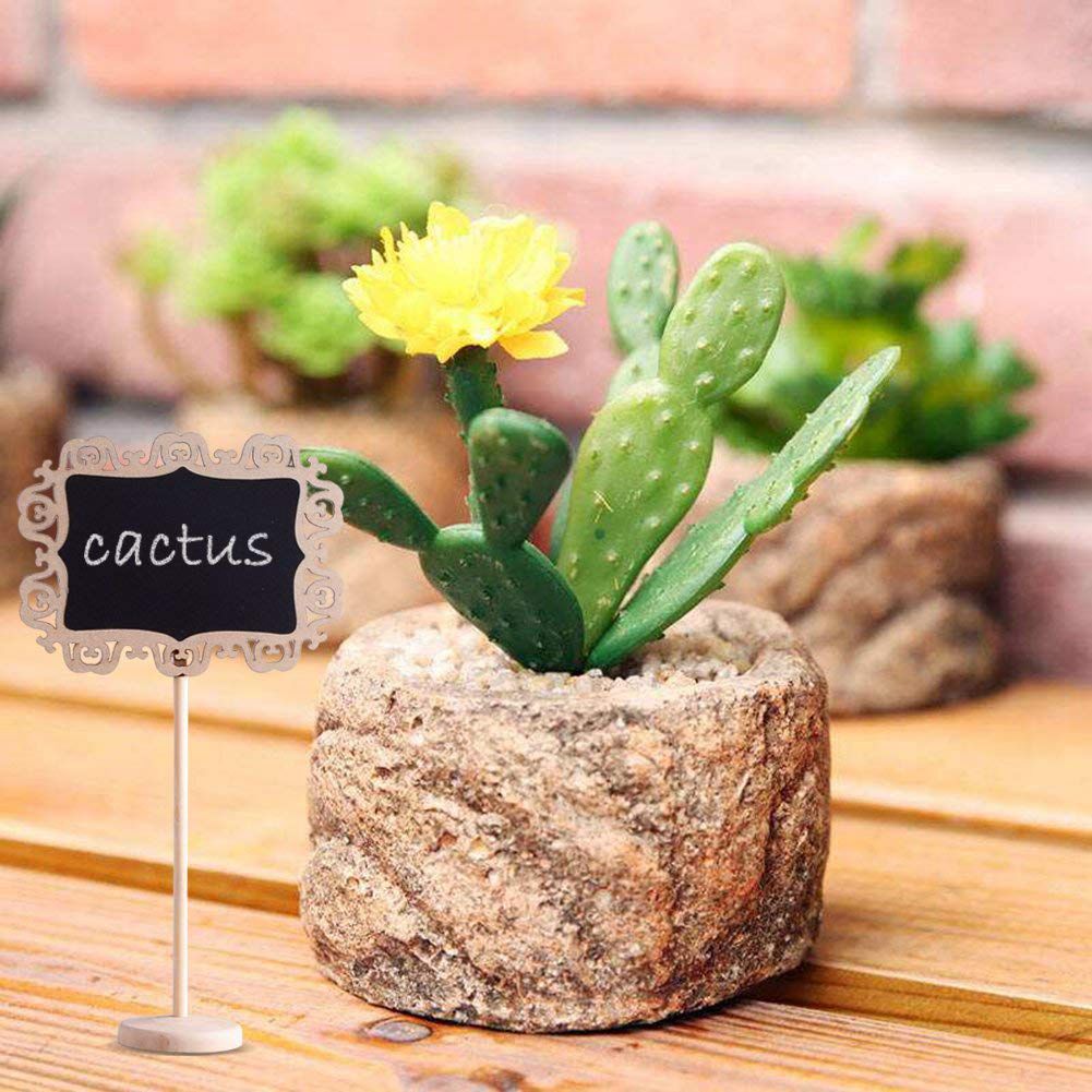 14 Pcs Mini Decoratieve Grens Krijtbord Borden Met Stand Black Board Voor Bruiloften Plaats Kaarten, Partijen, message Board Tekenen Een