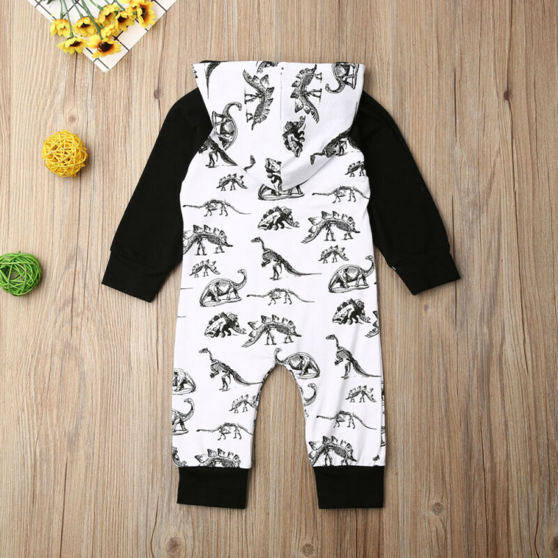 2019 Primavera Outono Bebê Roupa Infantil Roupas de Bebê Menino Manga Longa Dinossauro/Camuflagem Bolso Romper Macacões Outfit Geral