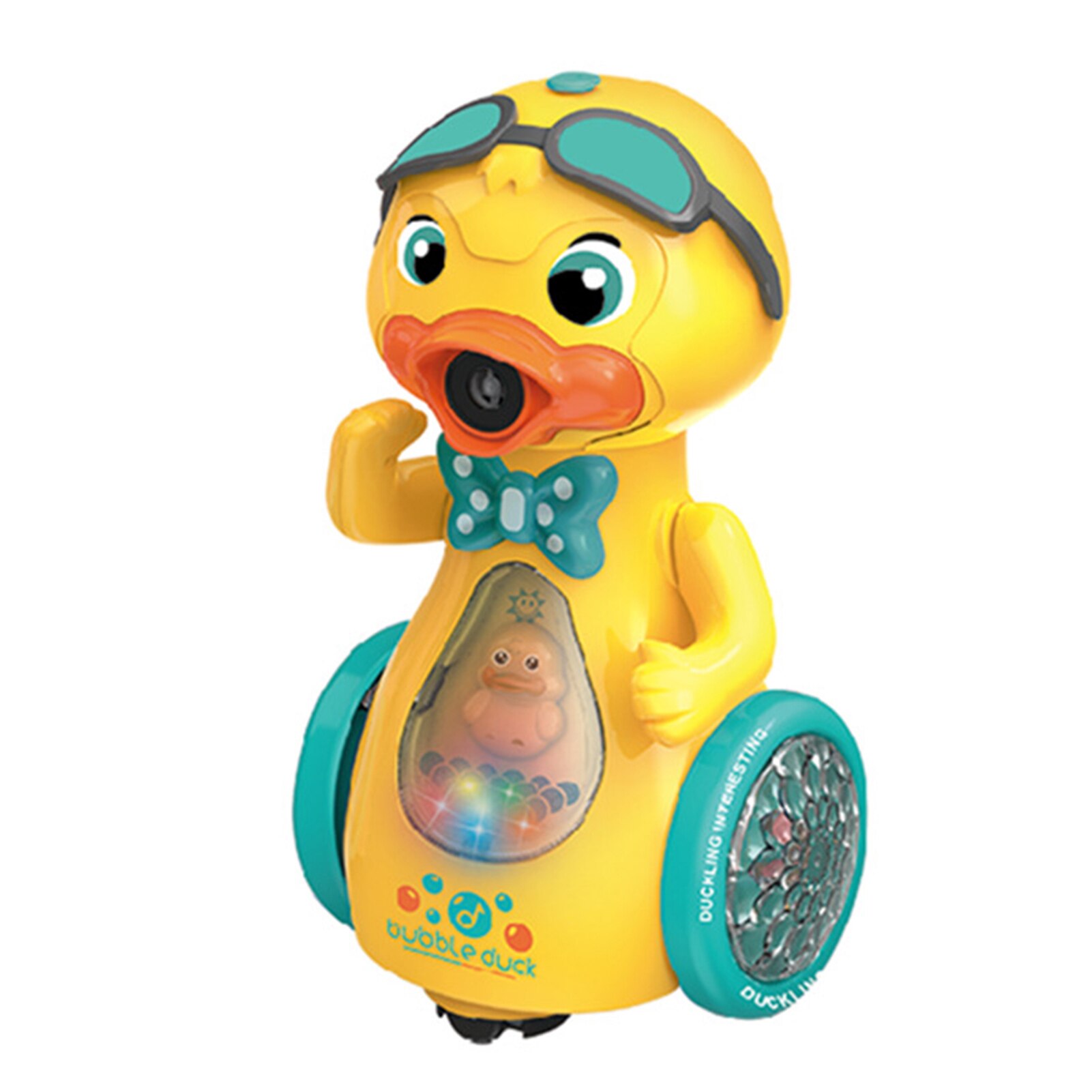 Zomer Grappig Speelgoed Elektrische Eend Bubble Machine Spuiten Muziek Verlichting Speelgoed Automatische Bubble Blower Kruipen Speelgoed Verjaardagscadeautjes: Yellow