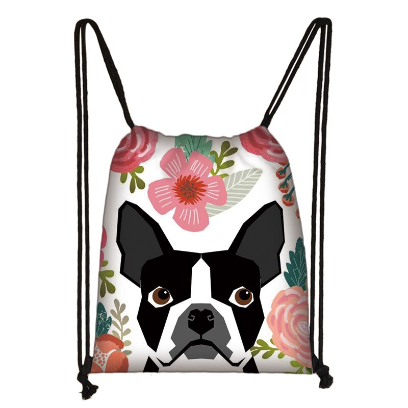 Sac à dos à cordon pour femmes, sac à dos de voyage pour adolescentes, chien du Yorkshire Terrier/bouledogue français/teckel: skdachshund05