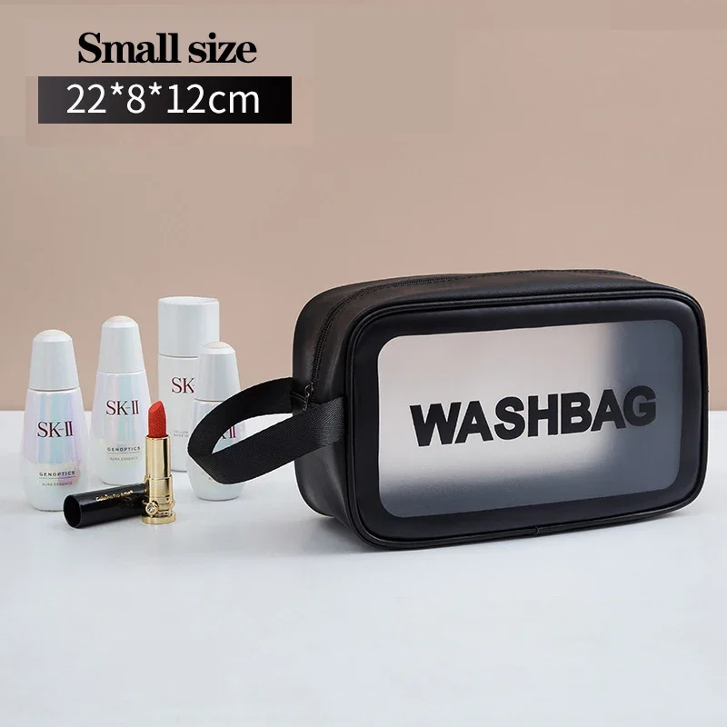 Waterdichte Draagbare Reis Waszak Vrouwelijke Transparante Make-Up Opbergtas Grote Capaciteit Cosmetische Organizer Beauty Vrouwen Case: Rood