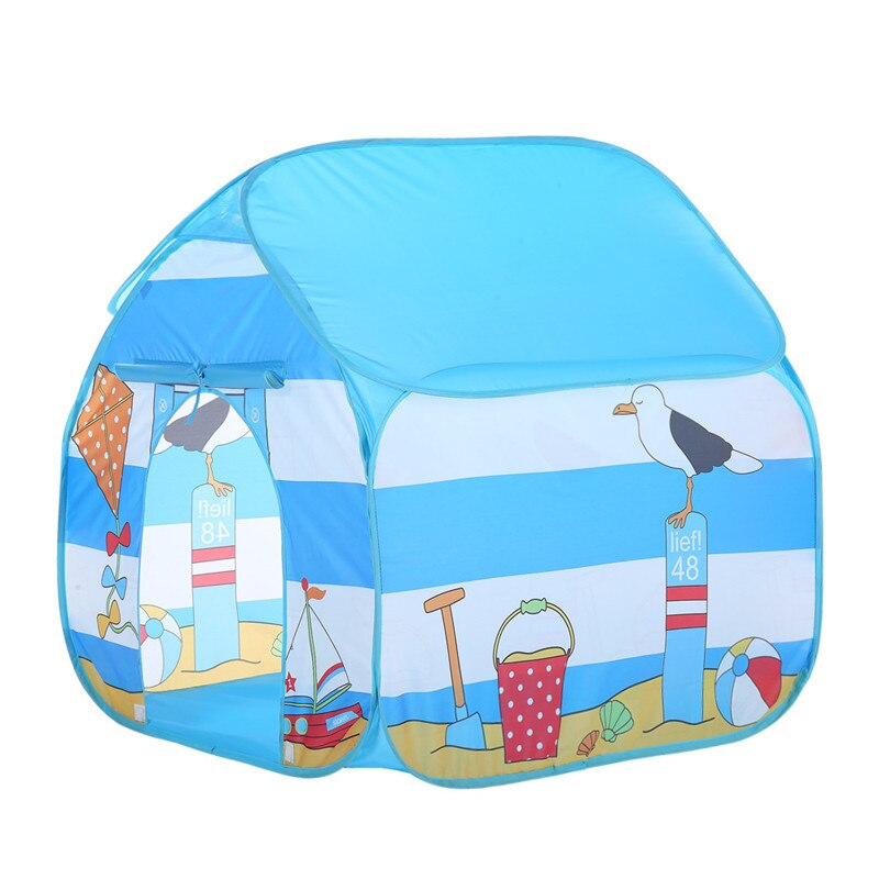 Kinderen Tent Blauw Camping Outdoor Draagbare Opvouwbare Playhouses Oceaan Ballenbad Play Game Zee Tent Speelgoed Voor Kinderen Jongens