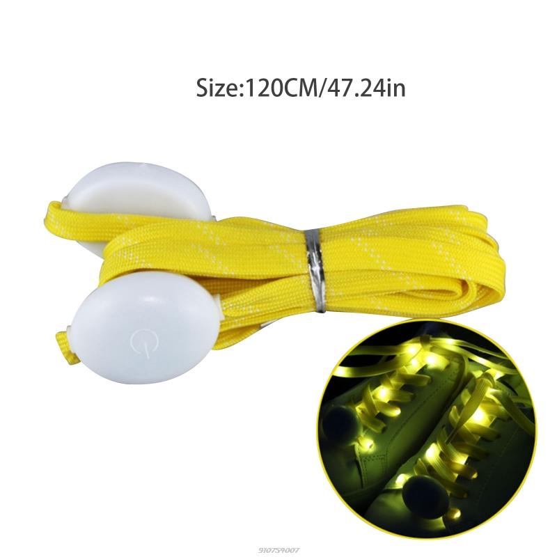 LED accendi lacci per scarpe luce lampeggiante incandescente LED lacci divertenti luminosi lacci per scarpe luminosi colorati per adolescenti adulti F92E