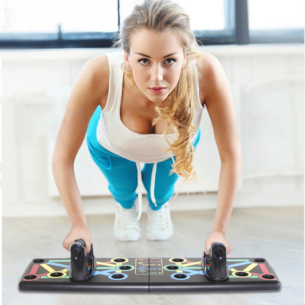 9 in 1 kuntolauta taitettava kehonrakennus push up rack board fitness kattava harjoitus push-up seisoo body harjoitussetti