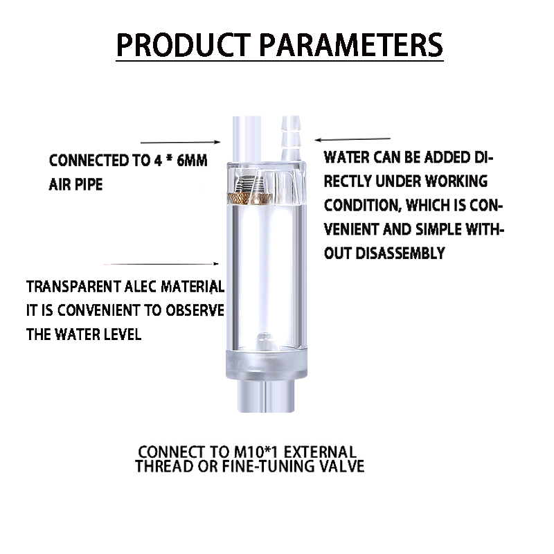 Aquarium CO2 Bubble Counter Watergevulde verzegelde bubble recorder Aquarium CO2-generator Accessoires voor drukreduceerklep