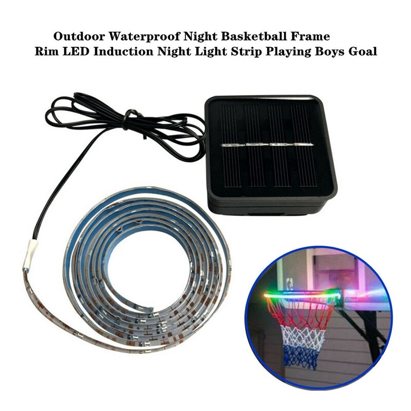 Basketbal Frame Lichtbalk Solar Batterij Doos Led Sensor Licht Bar Kleur Veranderende Basketbal Frame Outdoor Waterdichte Licht Strip