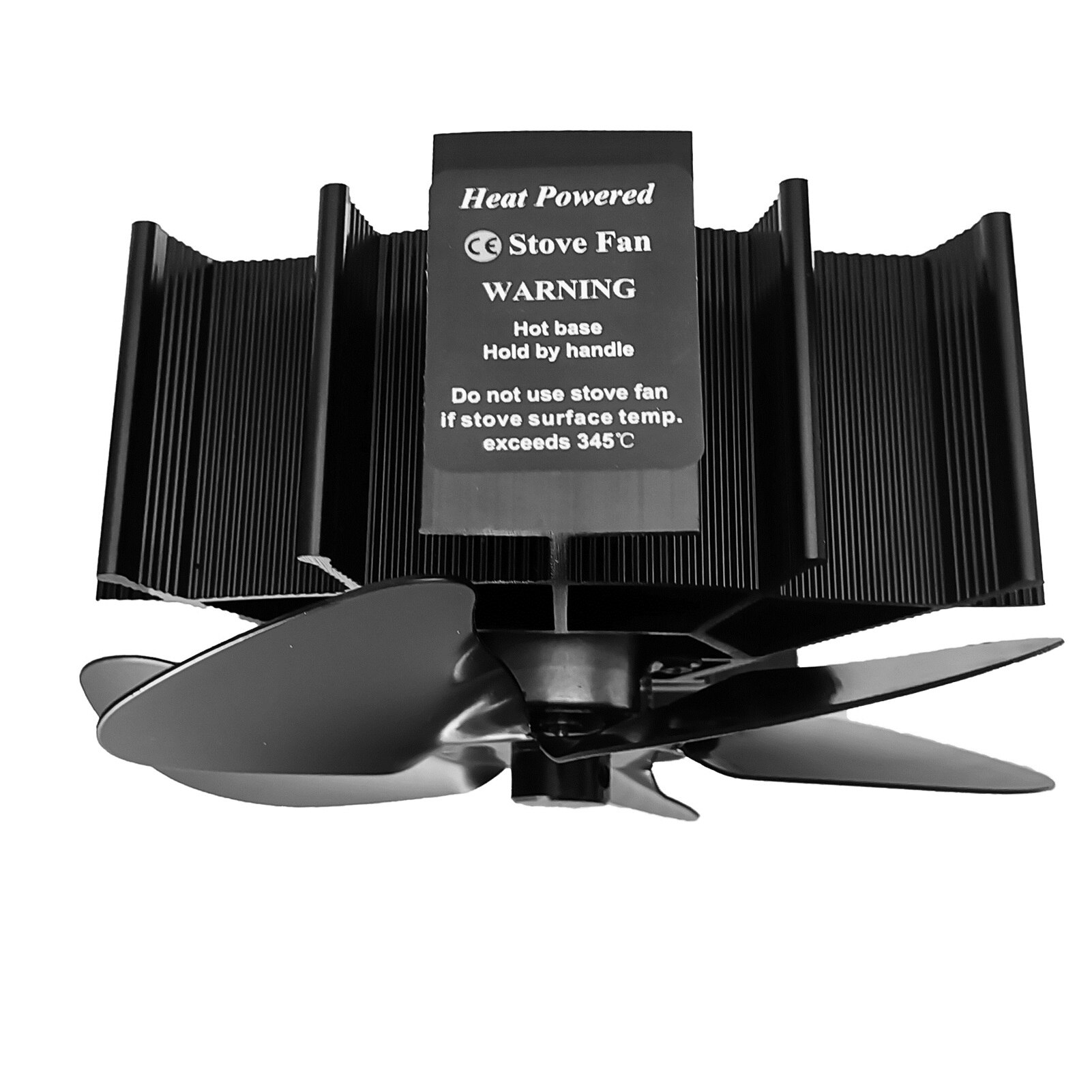 Upgraded 5-Blade Fireplace Fan Thermoelectric Module Wood Stove Fan Heating Stove Circulatory System Fan Grate On The Ear Heater