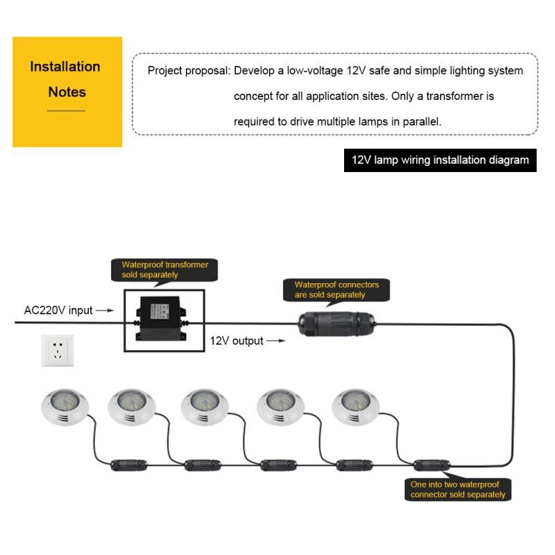 Underwater Lights 18W 12V LED Swimming Pool Light ABS Piscina Wall Mounted RGB Colorful IP68 Remote Control Led Pool Wall Light