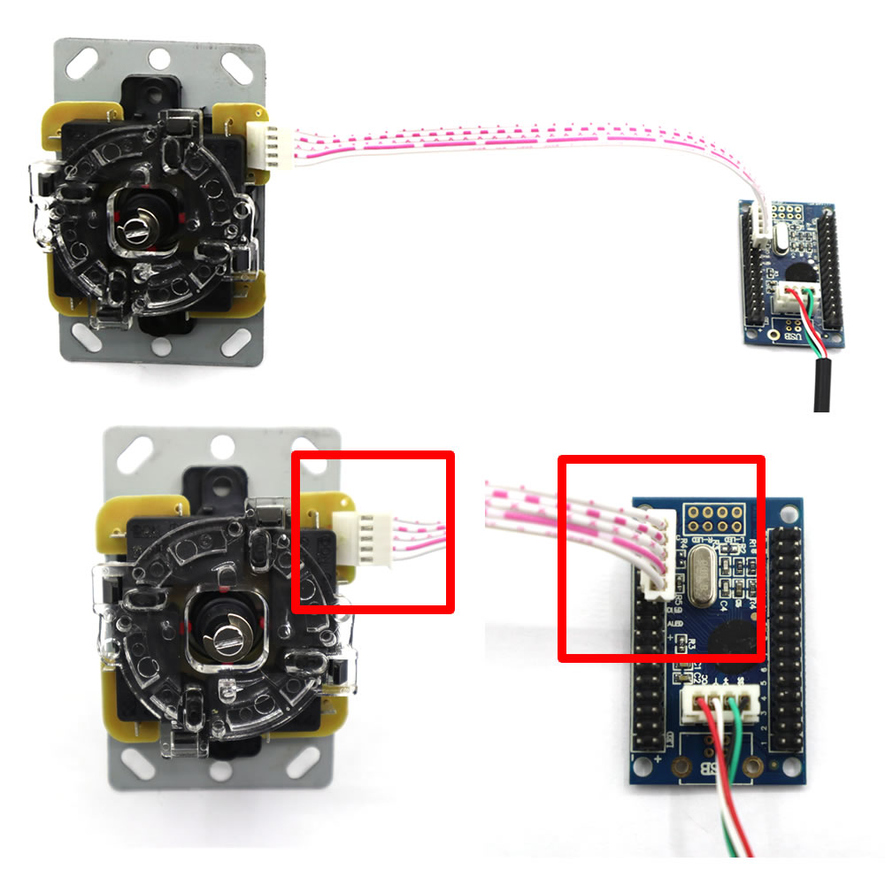 Rac -c300 5 pins null forsinkelse usb-koder for pc arkade joystick knapp bord kabler