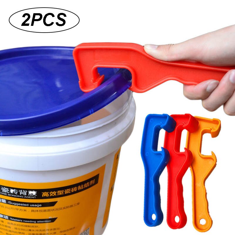 2Pcs Verf Emmer Opener Plastic Gallon Honing Emmer Emmer Verf Vat Deksel Blikopener Deksels Remover Schilderen Gereedschap Thuis gadgets