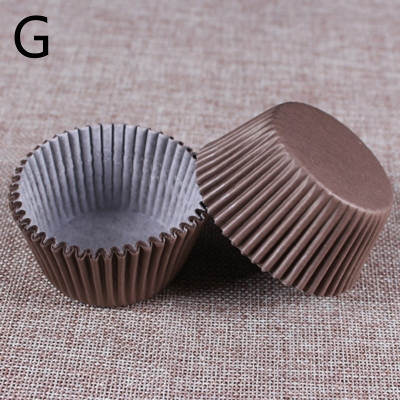 100 Stk/set Papier Cake Formulieren Cupcake Liner Bakken Muffin Box Cup Case Party Tray Cakevorm Decorating Gereedschap Muffin Cupcake papier: G