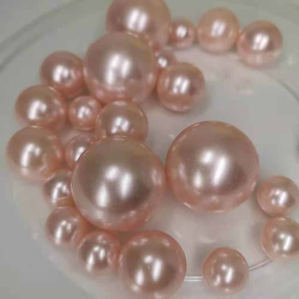 40 PCS Blue Floating Pearls Beads for Vases No Hole Highlight Pearl Bead Vase Fillers for Centerpieces, 30mm, 20mm, and 14mm: Pink