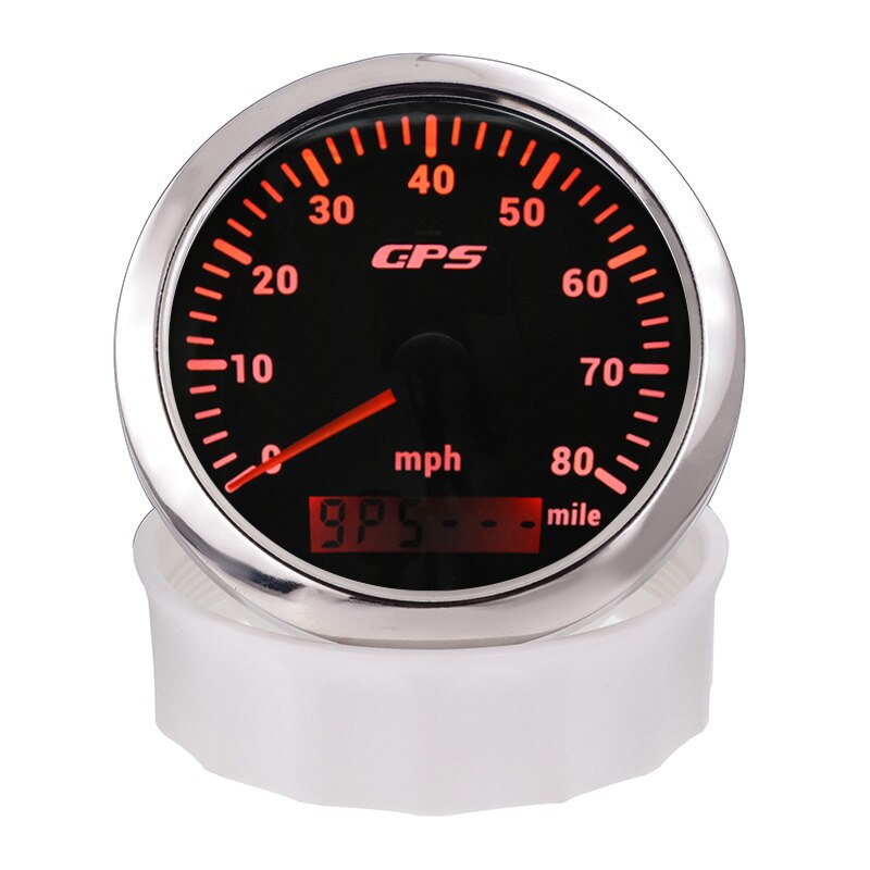 Tachimetro GPS 85MM 80 160 MPH miglia con sensore tachimetro retroilluminazione a 7 colori impostato per moto Marine Boat Car Auto 12V 24V