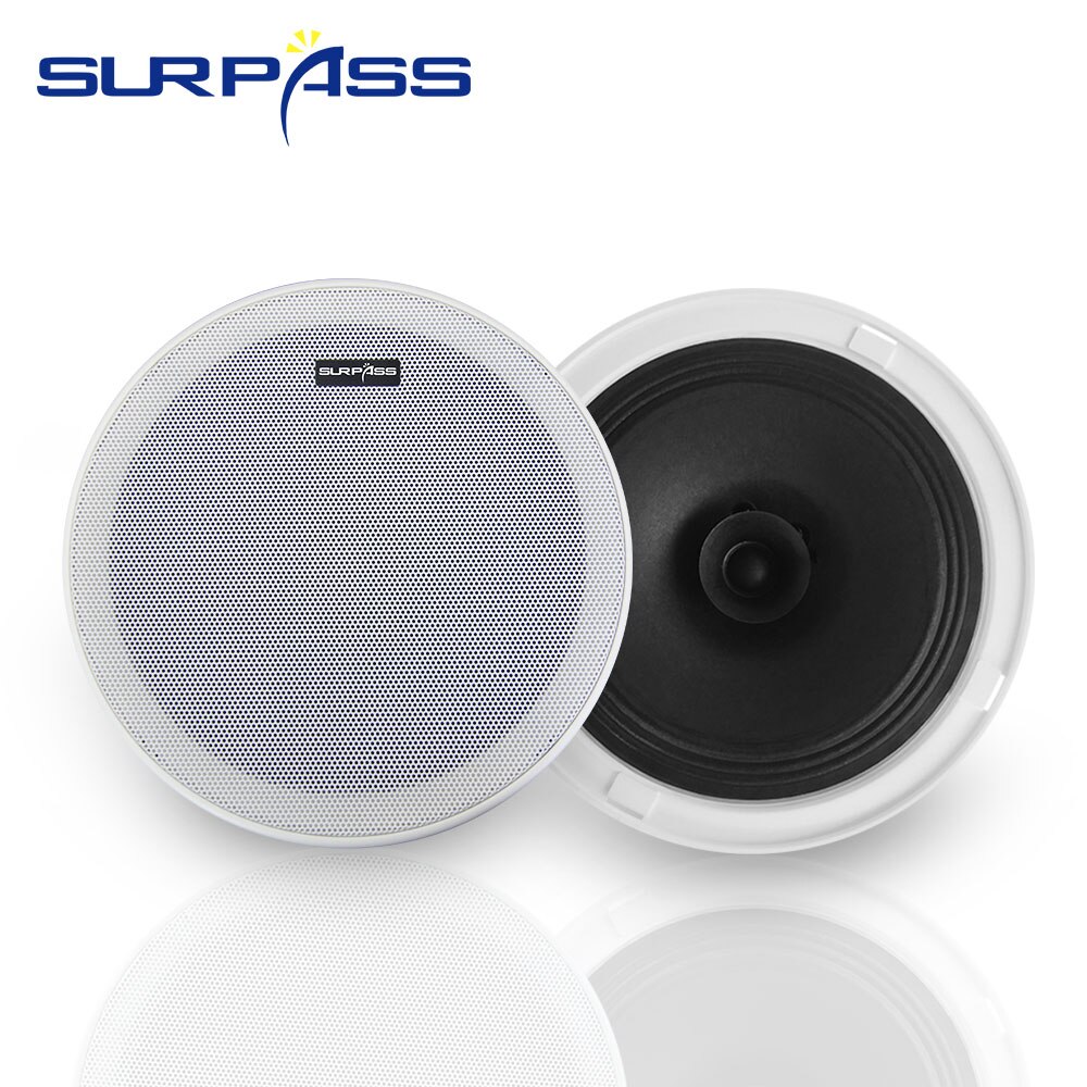 Ceiling Speaker PA System HiFi Stereo Sound Home Audio 15W Frameless Narrow 6&#39;&#39; Public Address Background Music In Wall Audio