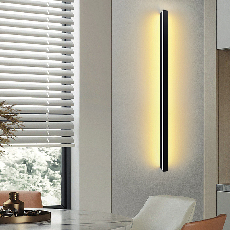 Moderne LED Wandlamp Indoor Minimalistische Led Licht Slaapkamer Nachtkastje Lange Strip Wandkandelaars Woonkamer Thuis Lichtpunt AC220V