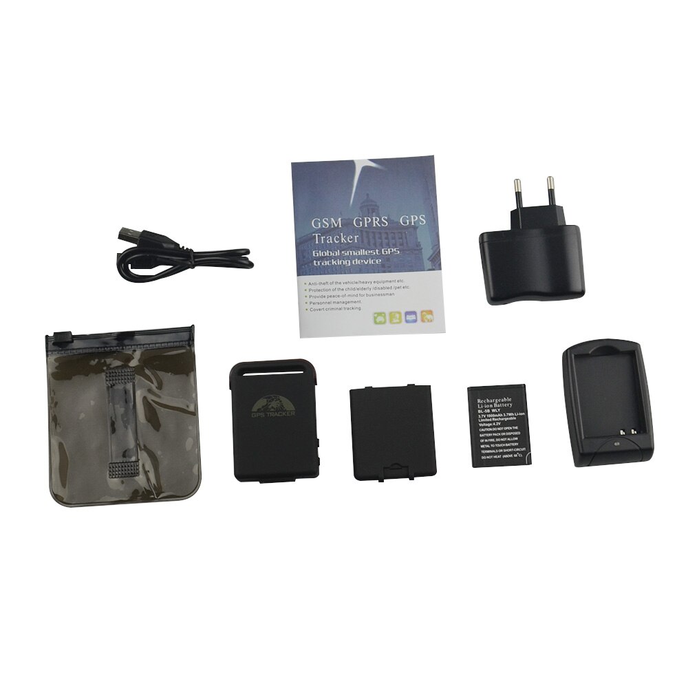 GPS GSM tracker GPS102B TK102B waterdichte tas 800mhA lange tijd batterij Coban GPS voice monitor mini GPS persoonlijke tracker TK102B: No box