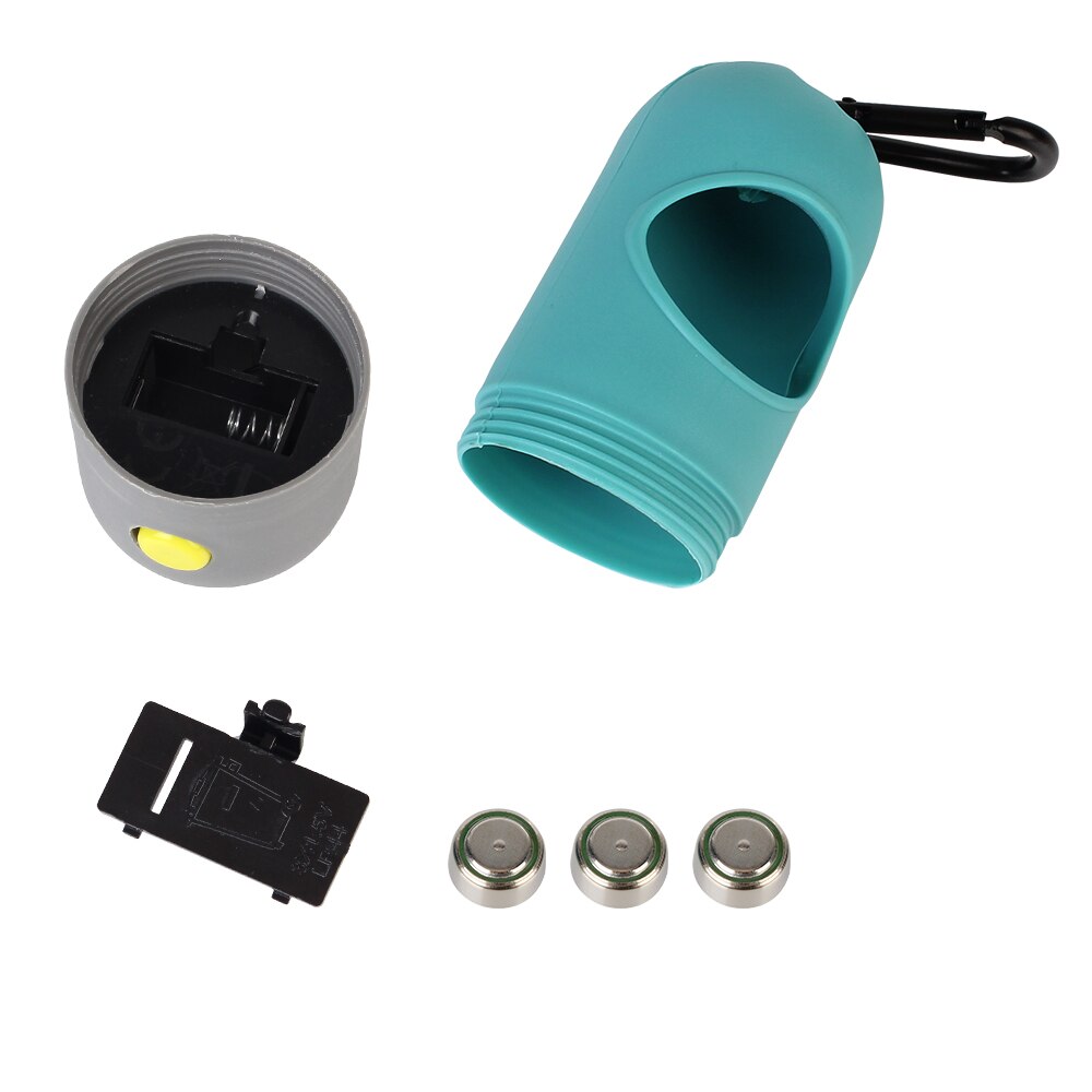 Distributeur Portable de sacs à merde pour chiens, sac à ordures pour animaux de compagnie, en forme de Capsule, avec lumière LED, ramassage de toilette pour chiens, fournitures