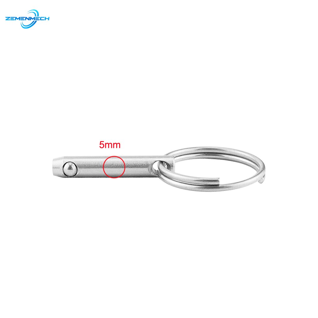 2Pcs Boot Accessoires 5Mm Quick Release Bal Pin Marine Grade 316 Roestvrij Staal Voor Boot Bimini Top Dek scharnier Marine Hardware