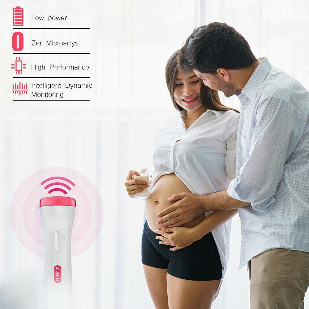 Pocket Fetal Doppler Baby Heart Beat Rate Monitor LCD Probe Pregnancy Fetus Pregnancy and Infant Care