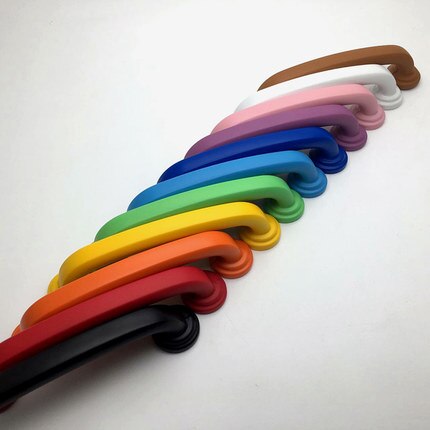 Tirador colorido de 3,75 ''para cajón, manija de la puerta del armario, Tiradores para vestidor, tiradores para niños, color azul amarillo, naranja, rojo, rosa, muebles de 96mm