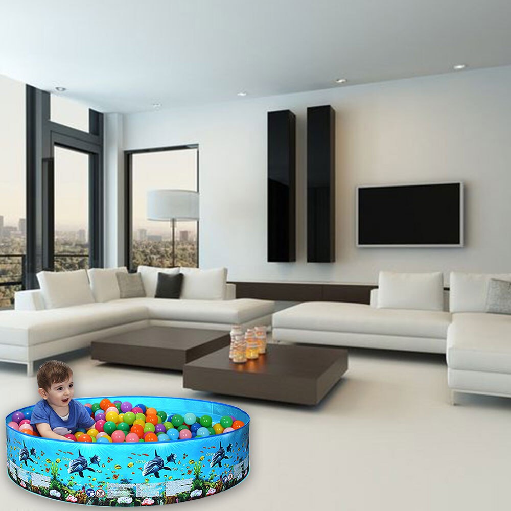 DIA183/244cm Cartoon Pattern Thicken PVC Family Bathing Basin Round Pool Children's Play Pool Fish Pond