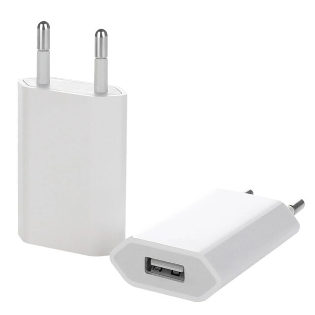 Universal 5w plugue da ue viagem usb carregador de parede 5v/1a carregamento rápido para iphone 6s 7 8 plus x xs max xr telefone celular ac adaptador: Default Title