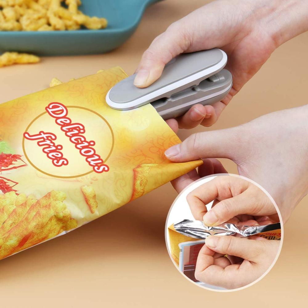 Mini Bag Sealer Handheld Warmte Vacuum Sealer Bag Sealer Heat Seal 2 In 1 Warmte Sealer En Cutter Handheld Draagbare bag Sealer