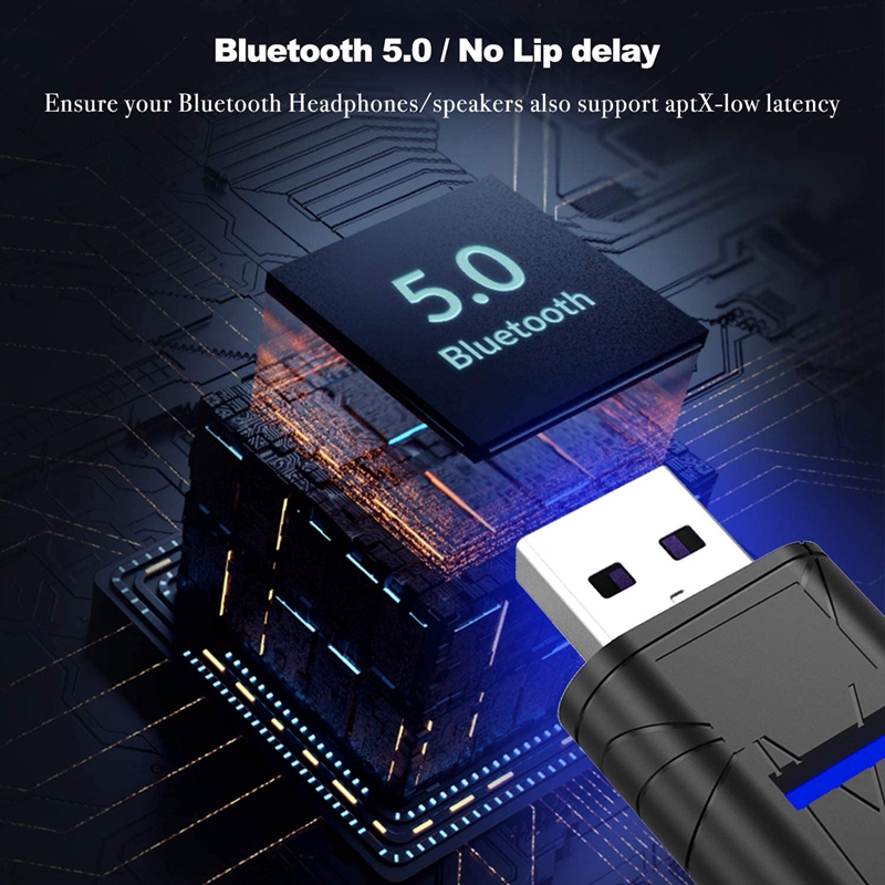 USB Bluetooth Adapter for PS5 ,Bluetooth 5.0 Audio Receiver Transmitter Adapter Dongle for PS5/PS4/PC//Windows