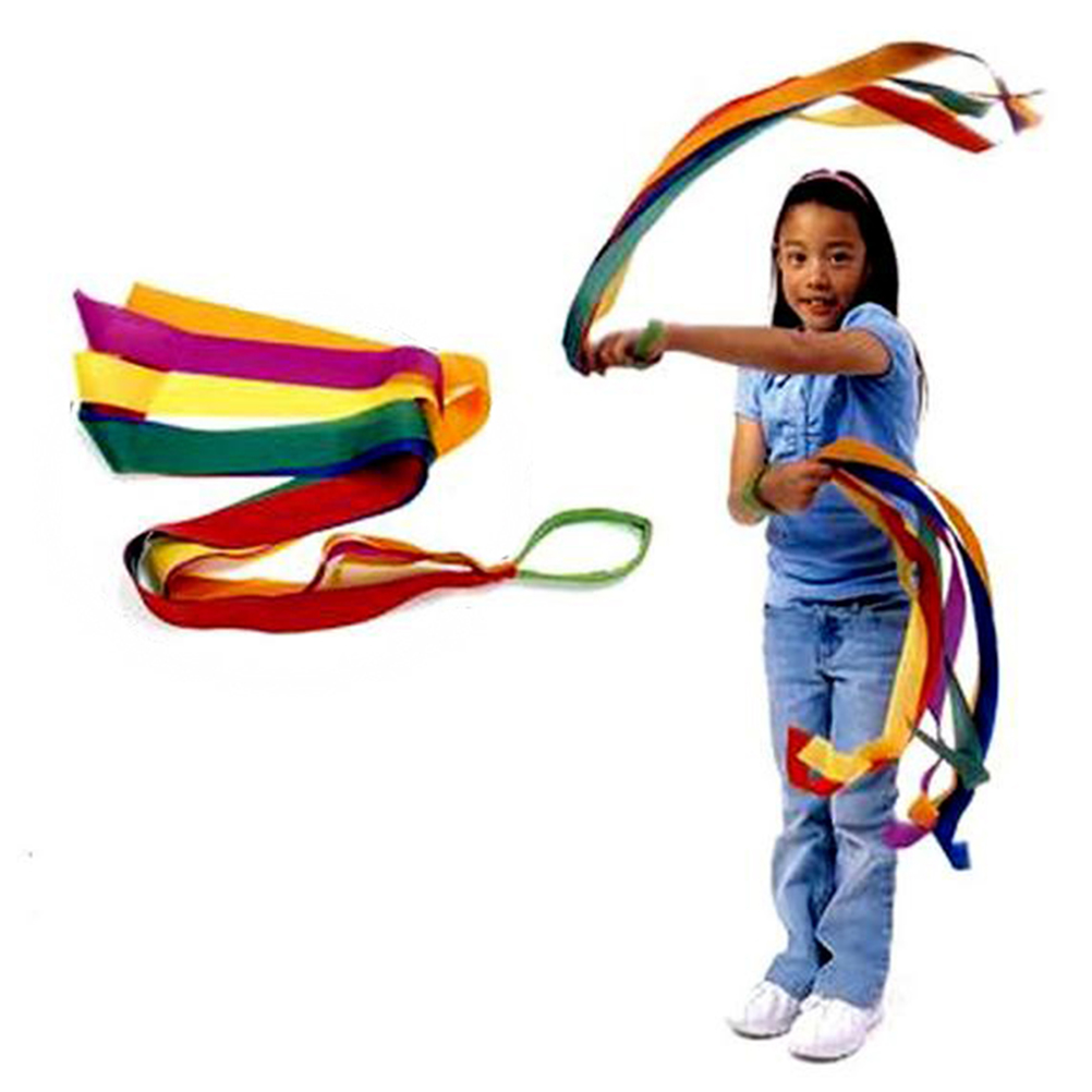 ruban de danse de gymnastique arc-en-ciel pour enfants, exercices de gymnastique rythmique, Fitness pour pom-pom girl