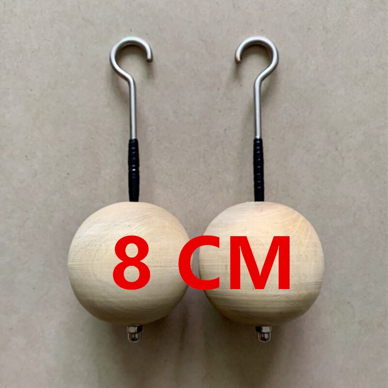 1 paio di sfere da arrampicata in legno 7/8/10CM tiro su formazione manopole arrampicata su roccia allenatore di mazze allenamento palla di cannone: Pairs 8cm