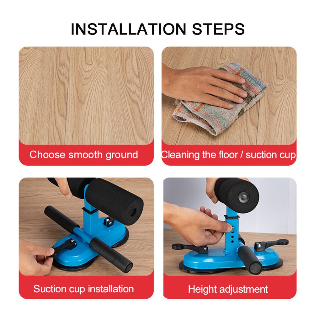 Adjustable Height Belly Training Self Suction Equipment Exercise Health Care Weight Loss Sit Ups Assistant Device Abdominal Curl