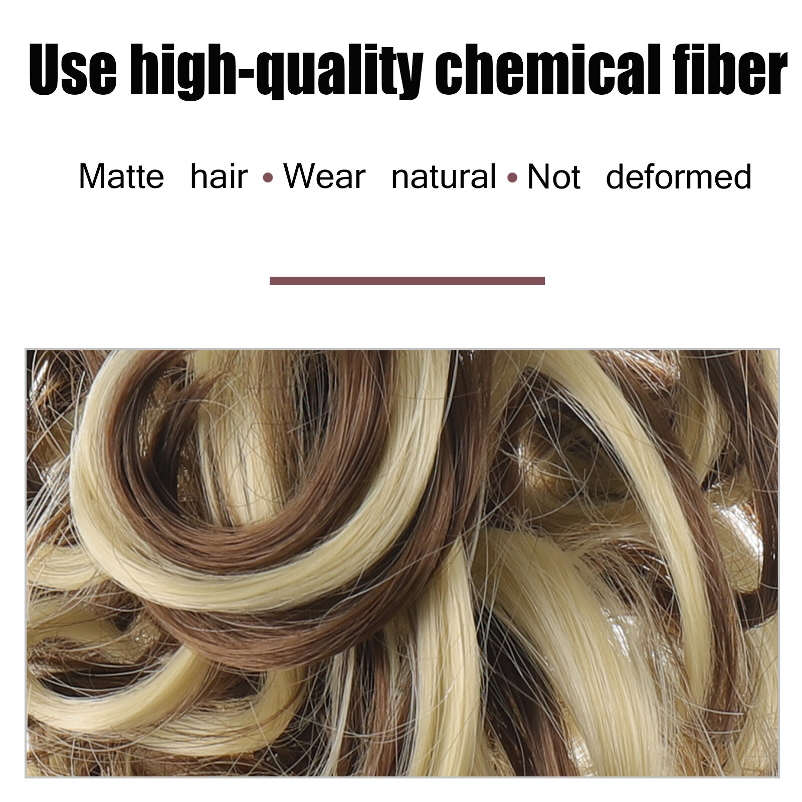 LVHAN Synthetic Curly Chignon Ombre Claw Hair Messy Buns Updo claw Clip In Hairpiece For Women's Hair Buns