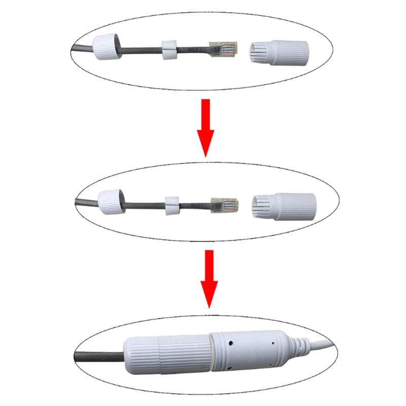 RJ45 Waterproof Connector Cap For Outdoor Network IP Camera Pigtail Cable