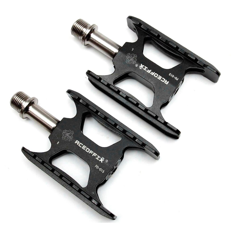Aceoffix pedał rowerowy, robić roweru Brompton Ti, 3 łożyska, tytanowy, aluminiowy, szybkie odpinanie, Mks, części rowerowe: czarny