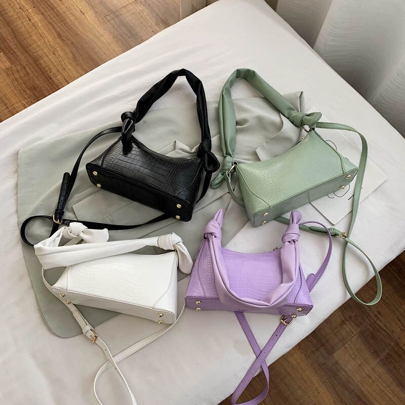 Sacs à main en cuir PU pour femmes, sacs à bandoulière en couleurs solides petite , fourre-tout pour voyage , décontracté