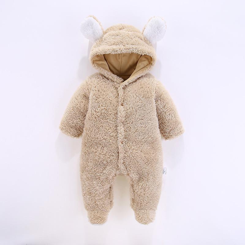 Pasgeboren Baby Winter Kleding Baby Baby Meisjes kleding soft fleece Uitloper Rompertjes pasgeboren-12 m Jongen Jumpsuit 7479: 3 / 9m