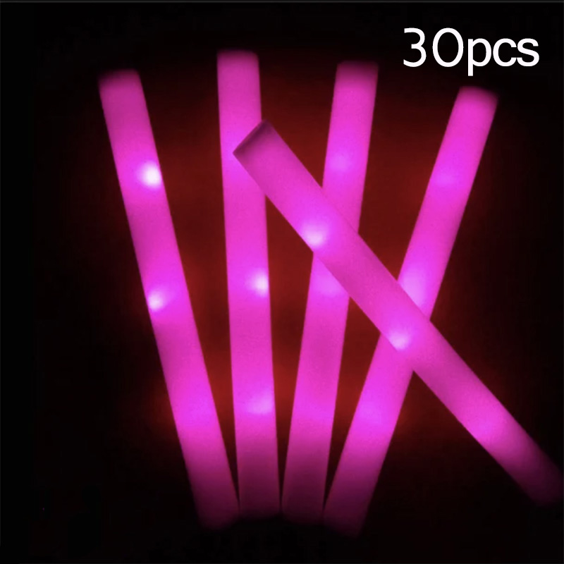 15/30 Stück LED-Leuchtstäbe, bunt, RGB-Leuchtschaumstoffstäbchen, Jubelröhre, dunkles Licht für Weihnachten, Geburtstag, Hochzeit, Partyzubehör: Armee Grün