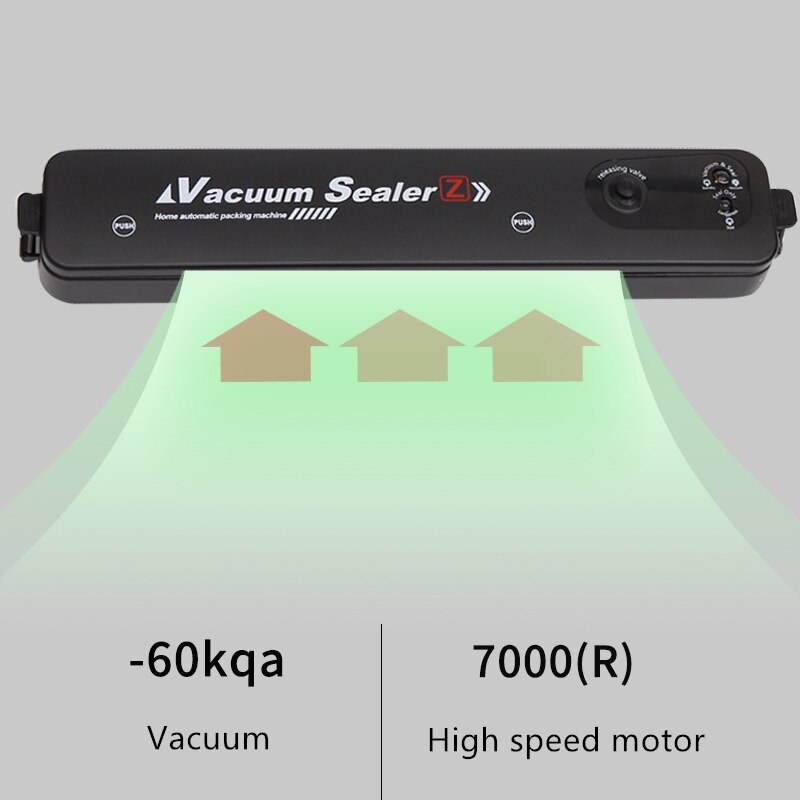 Household Vacuum Food Sealer 220V/110V Automatic Commercial Household Food Vacuum Sealer Packaging Machine Include 10Pcs Bags