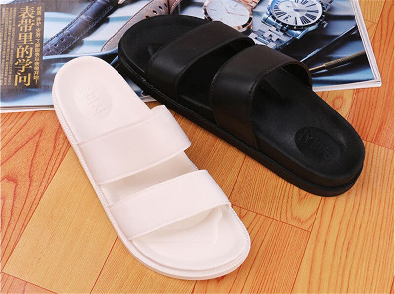 Homens sapatos chinelos mulher casa interior chinelos de praia ao ar livre flip flops plana sapatos verão slides pantoufle homme