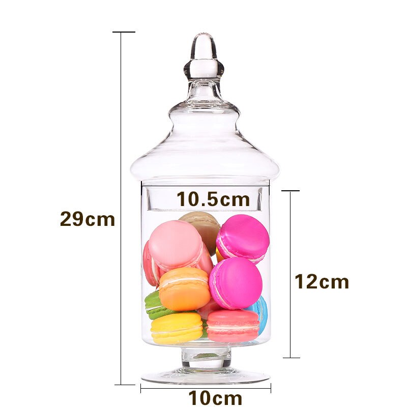 European Glass Jars with Lid Candy Cookie Stash Jar Snacks Dessert Bottle Food Container Storage Tank Home Decoration Modern: D-1.2L