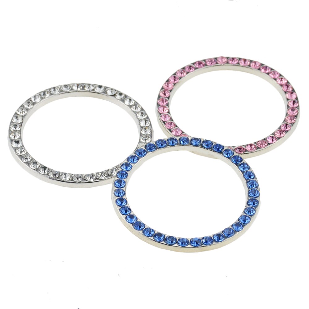 1pc 40mm/1.57 " autojen käynnistyspainike koristeellinen timantti strassirengas ympyräverhoilu auto auton koristetarvikkeet