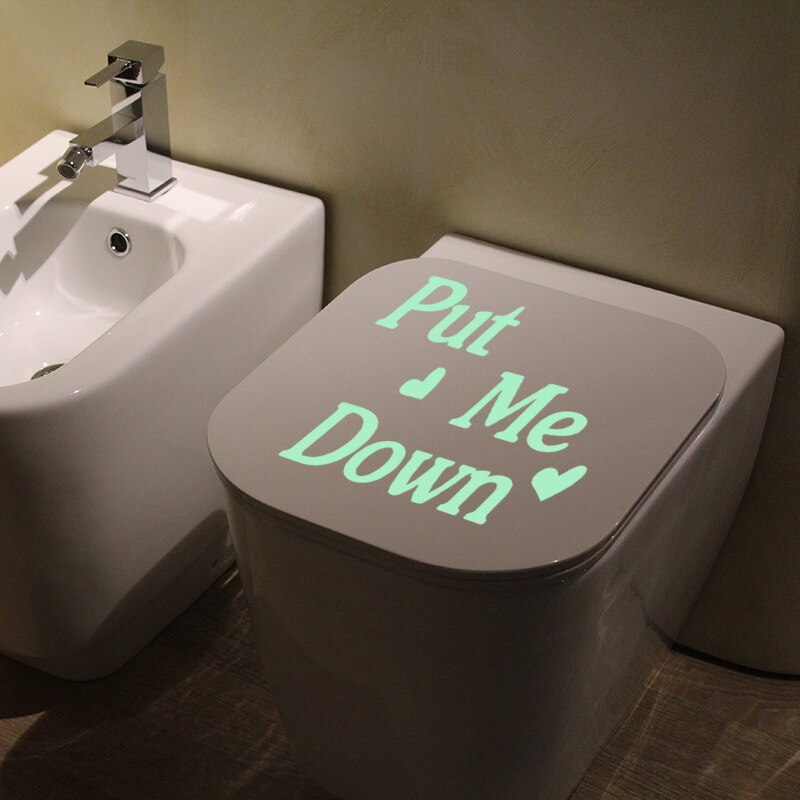 Zet me neer glow in the dark toilet sticker